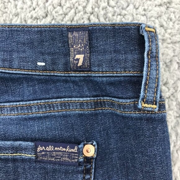 7FAM Womens Size 28 Josefina Mid Rise Button Fly Skinny Boyfriend Jeans - Picture 3 of 16